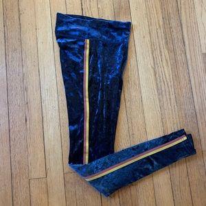 Aerie navy velvet leggings, XS